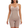 Beige seamless full bodysuit front view